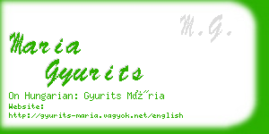 maria gyurits business card